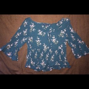 American Eagle Blue Crop Top